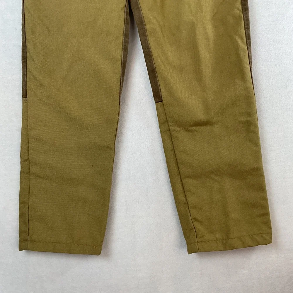 Wrangler Rugged Wear Mens 32x30 Brown Tan Canvas Field Hunting Brush Pants READ